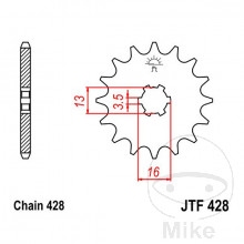 Pohon - Ozubené kolečko 13Z pro řetěz 428