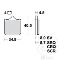 Brzdové destičky Carbon CRQ TRW